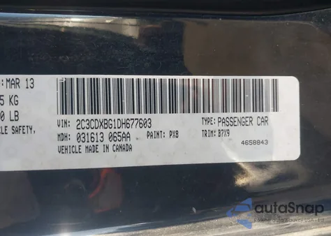 2013 Dodge Charger Se z USA, uszkodzony, nr VIN 2C3CDXBG1DH677603